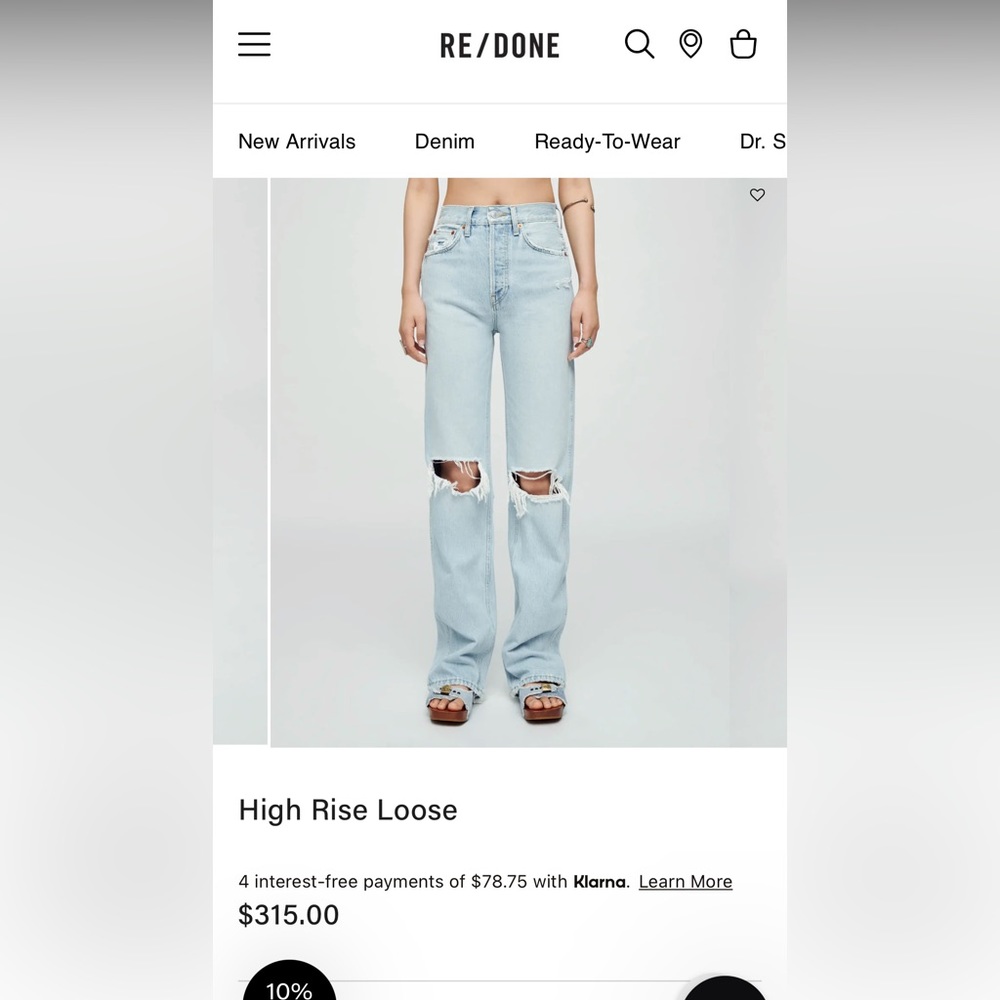 REDONE Denim High Rise Loose jeans